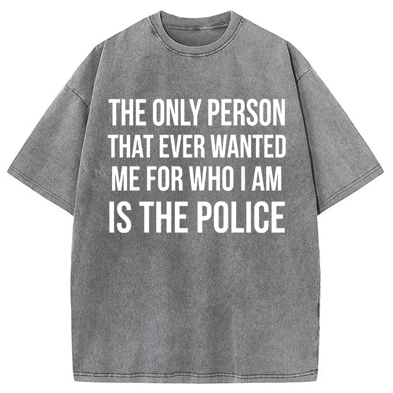 Modecanvas The Only Person DTG Printing Washed T-Shirt
