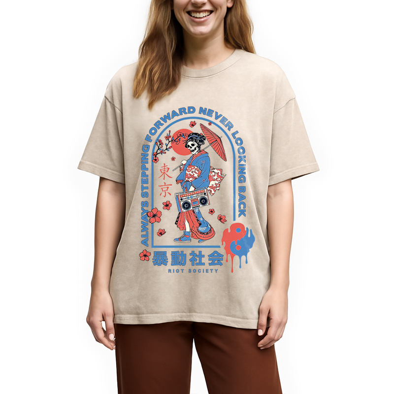 Modecanvas Riot Society DTG Printing Washed T-Shirt