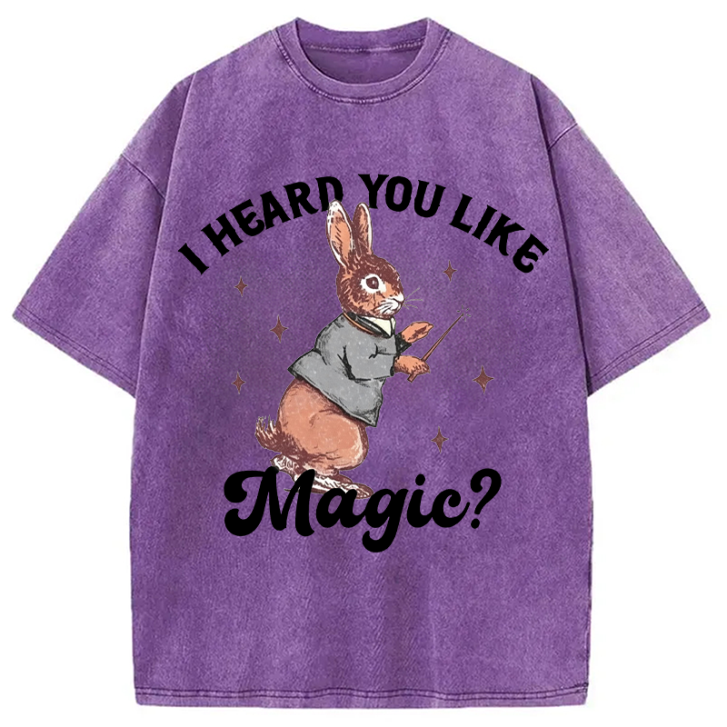 Modecanvas I Heard You Like Magic DTG Printing Washed T-Shirt