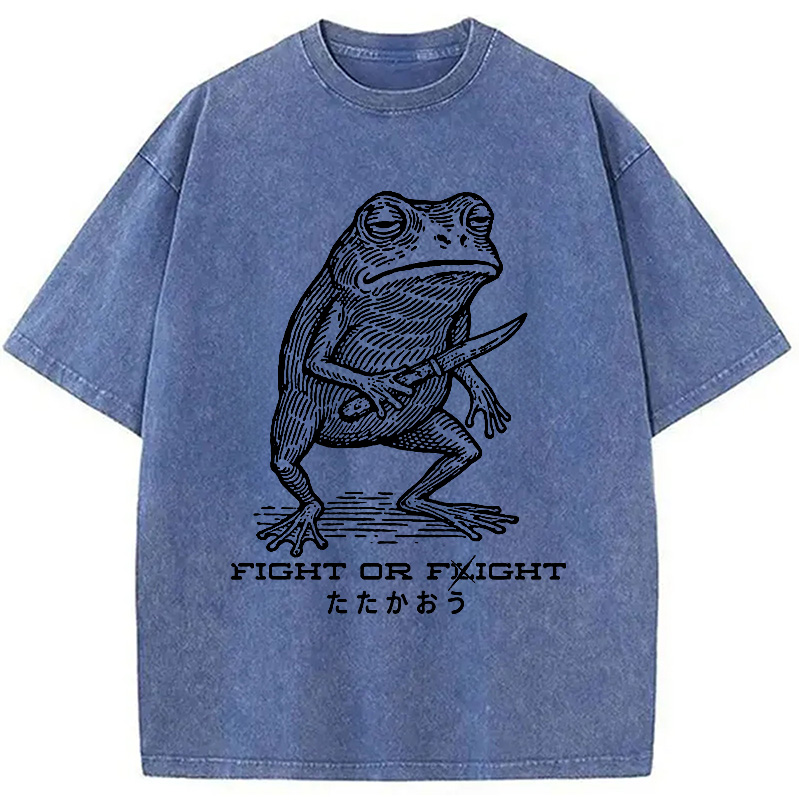 Modecanvas Fighting Frog Washed T-Shirt