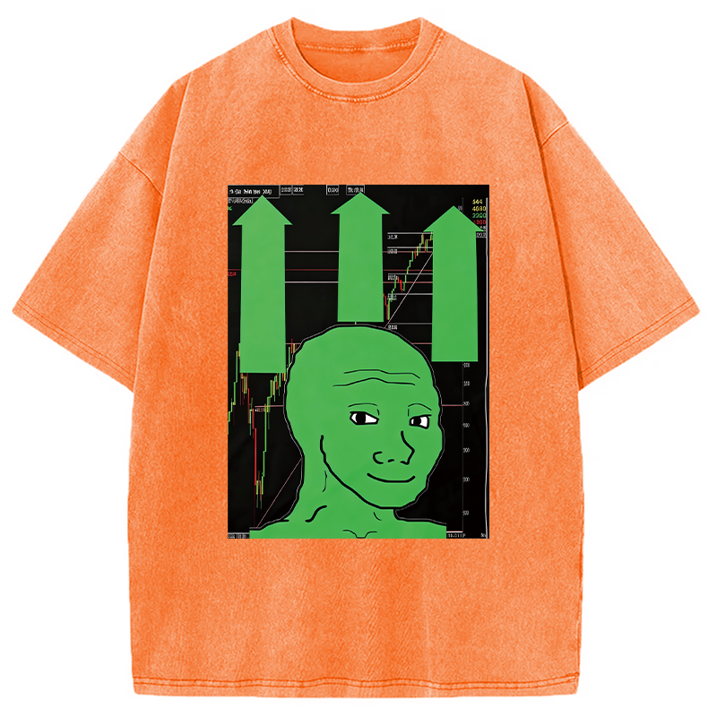 Modecanvas Wojak Hodls Forever DTG Printing Washed T-Shirt