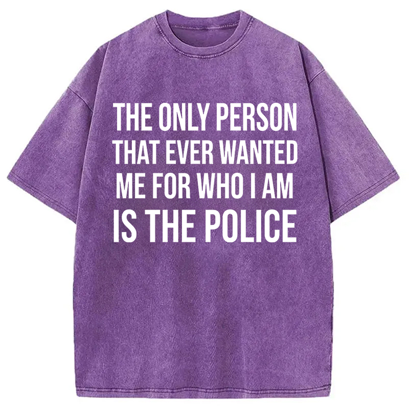 Modecanvas The Only Person DTG Printing Washed T-Shirt