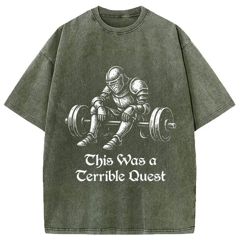 Modecanvas This Was a Terrible Quest DTG Printing Washed T-Shirt