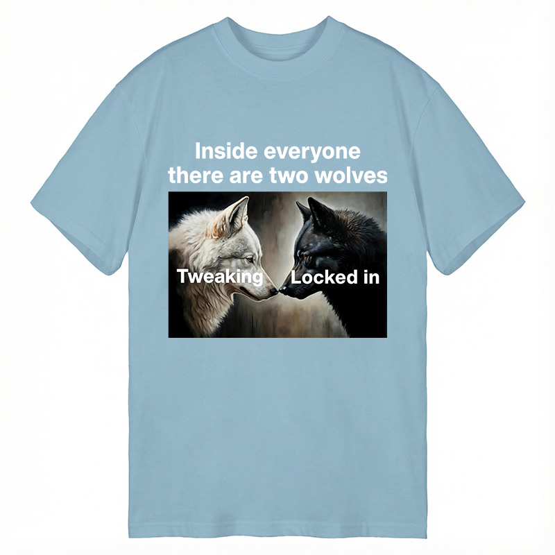 Modecanvas Inside Everyone There Are Two Wolves DTG Printing Classic T-Shirt-modecanvas