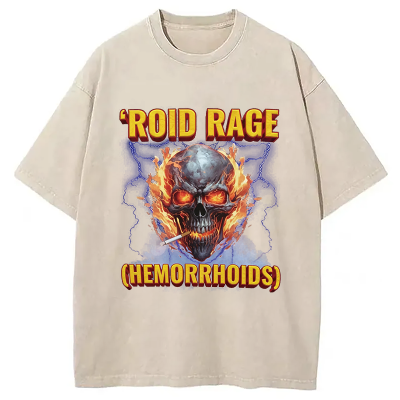 Modecanvas Roid Rage DTG Printing Washed T-Shirt