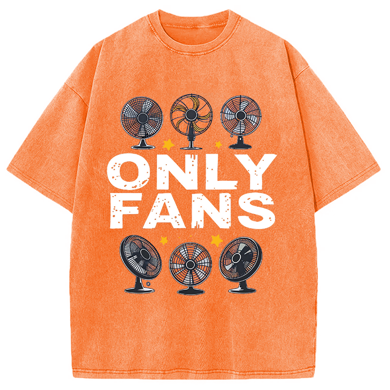 Modecanvas Only Fans Humor DTG Printing Washed T-Shirt