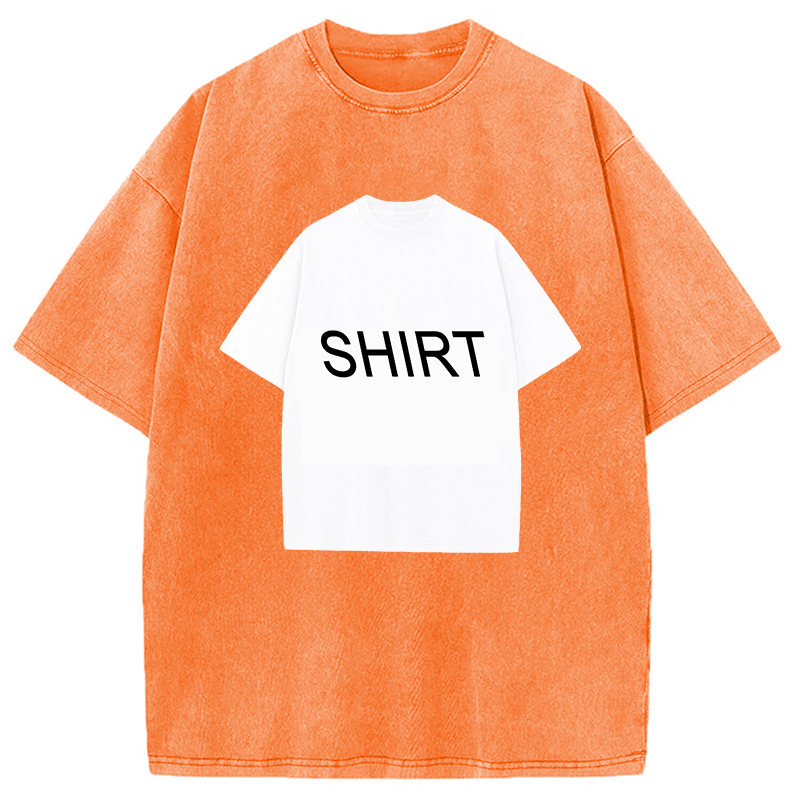 Modecanvas Shirt Of A Shirt Funny Meme Washed T-Shirt-modecanvas