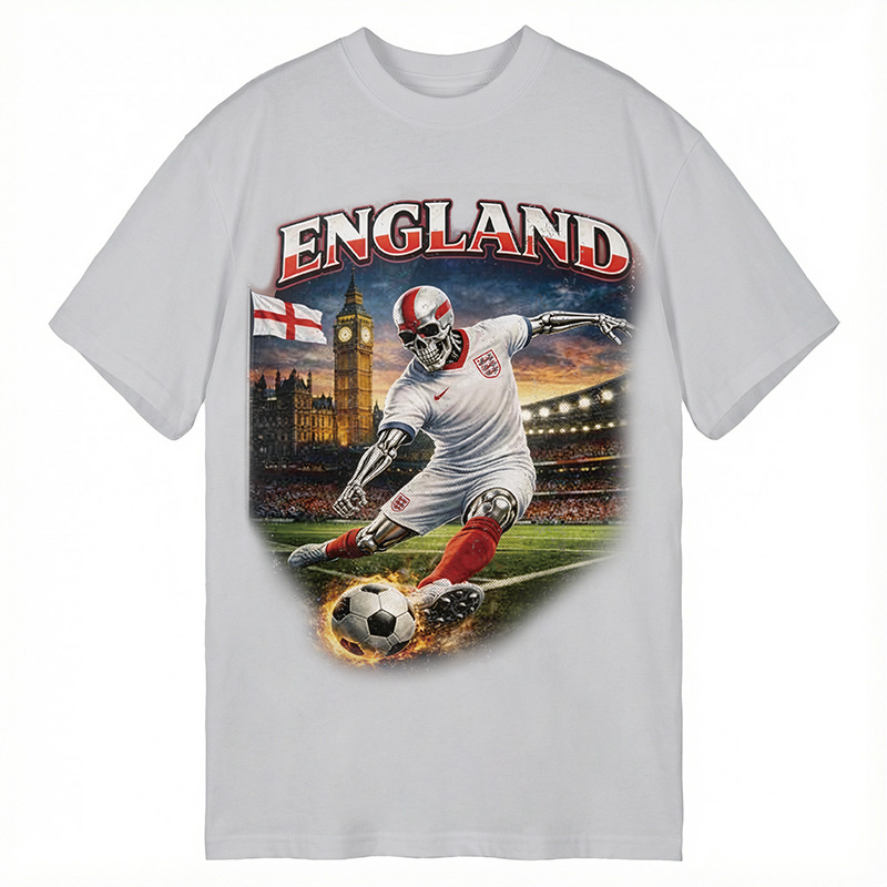 Modecanvas England Soccer DTG Printing Classic T-Shirt-modecanvas
