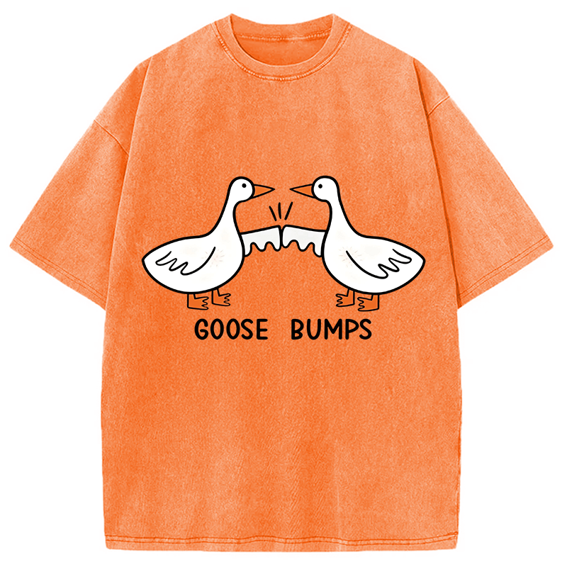 Modecanvas Goose Bumps DTG Printing Washed T-Shirt-modecanvas