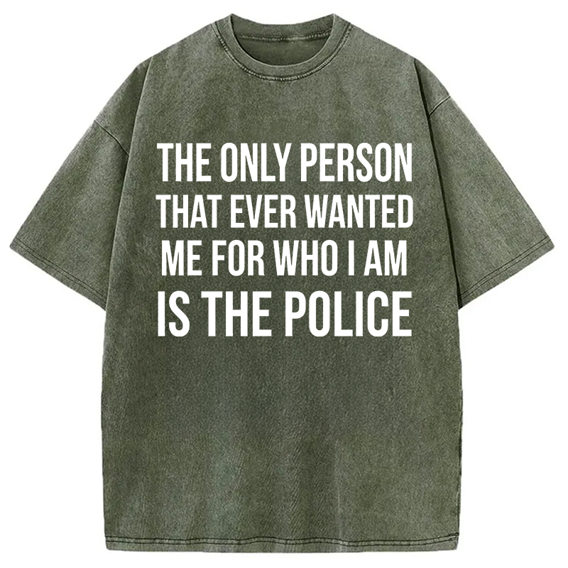 Modecanvas The Only Person DTG Printing Washed T-Shirt