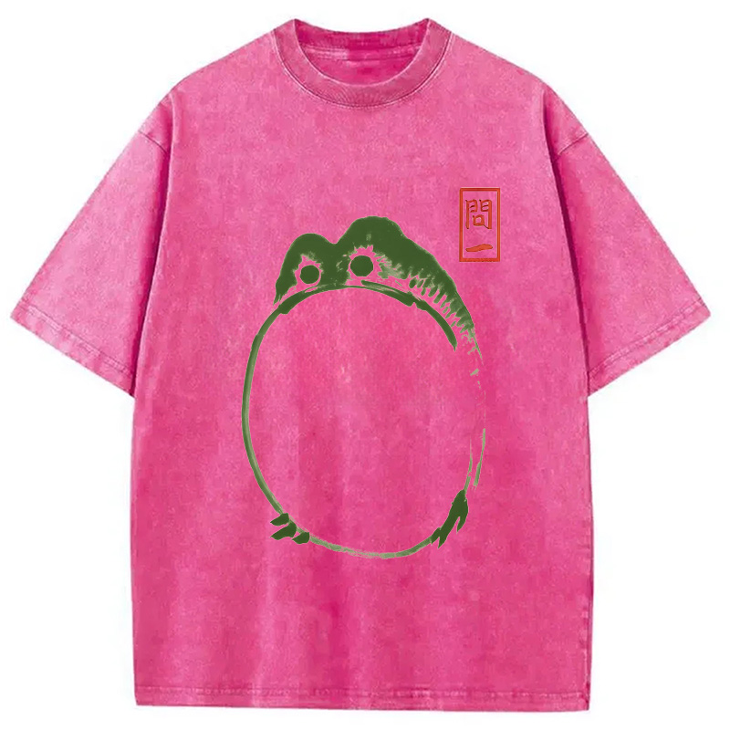 Modecanvas Big Belly Frog Washed T-Shirt