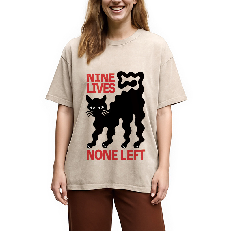 Modecanvas Neko Space Ramen Adventures Vintage Washed T-Shirt
