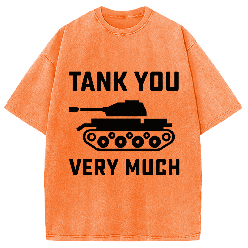 Modecanvas Tank You Very Much DTG Printing Washed T-Shirt