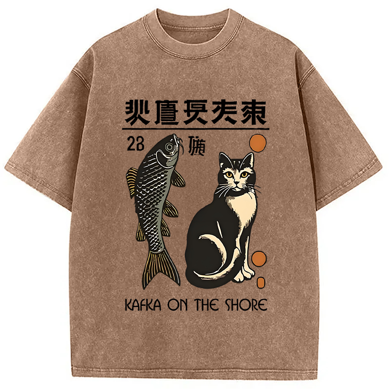 Modecanvas Kafka On The Shore Washed T-Shirt