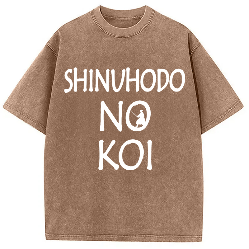 Modecanvas No Koi DTG Printing Washed T-Shirt