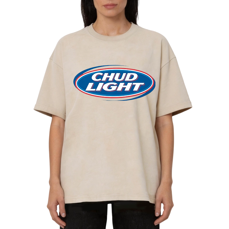Modecanvas Chud Light DTG Printing Washed T-Shirt
