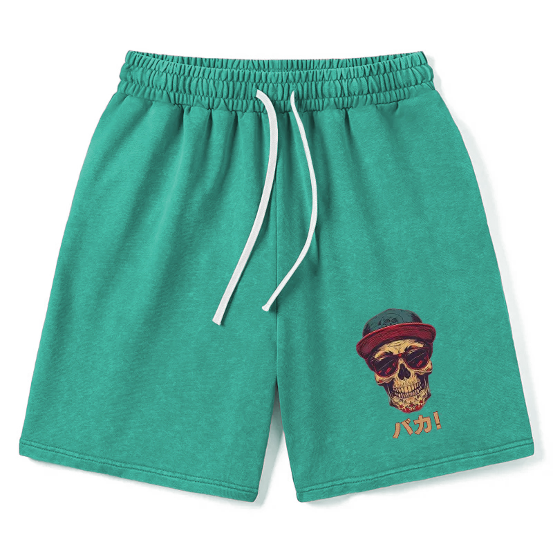 Modecanvas Fashion Skull Japanese Washed Shorts