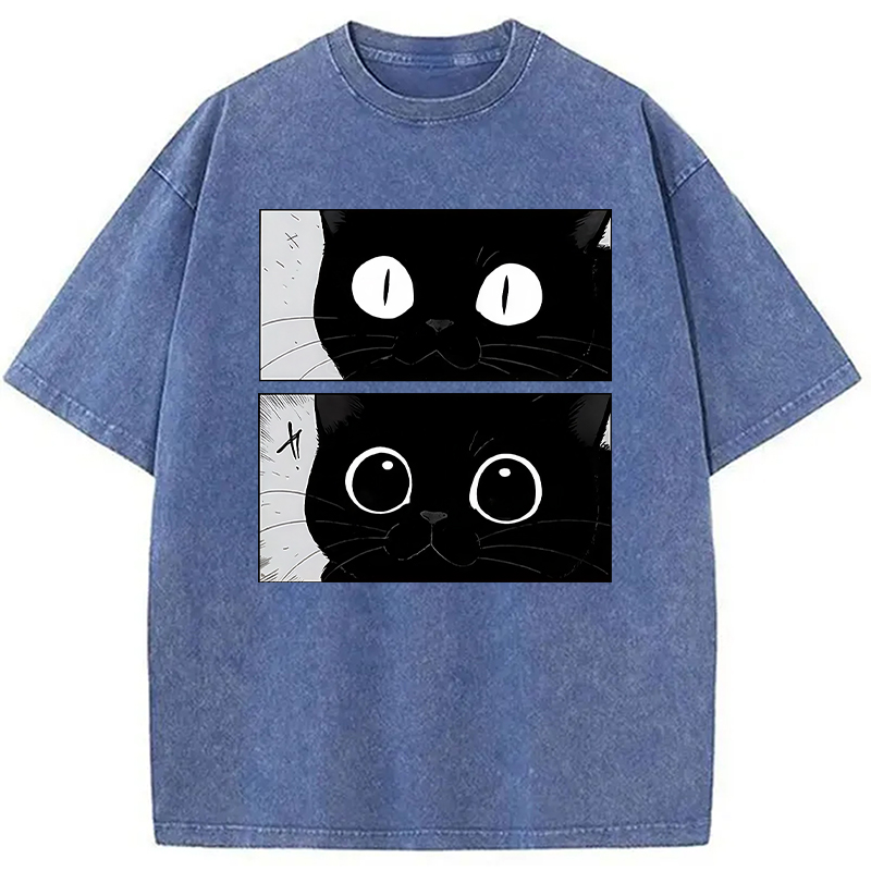 Modecanvas Become A Cute Cat Washed T-Shirt