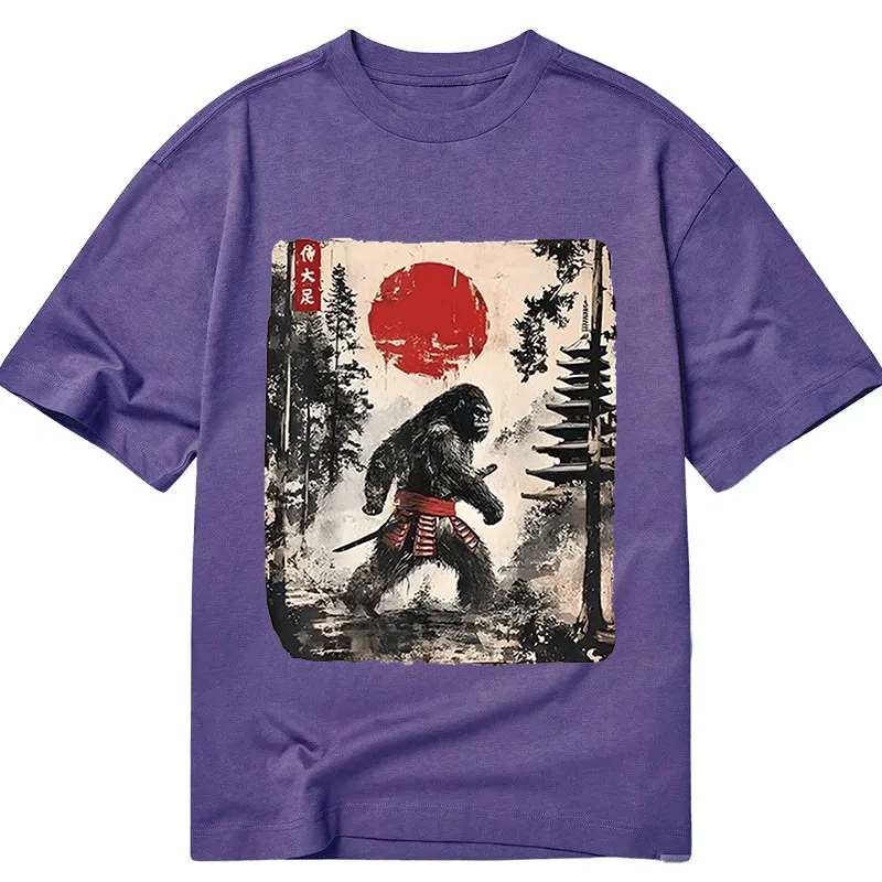 Modecanvas Japanese Samurai Bigfoot DTG Printing Classic T-Shirt-modecanvas