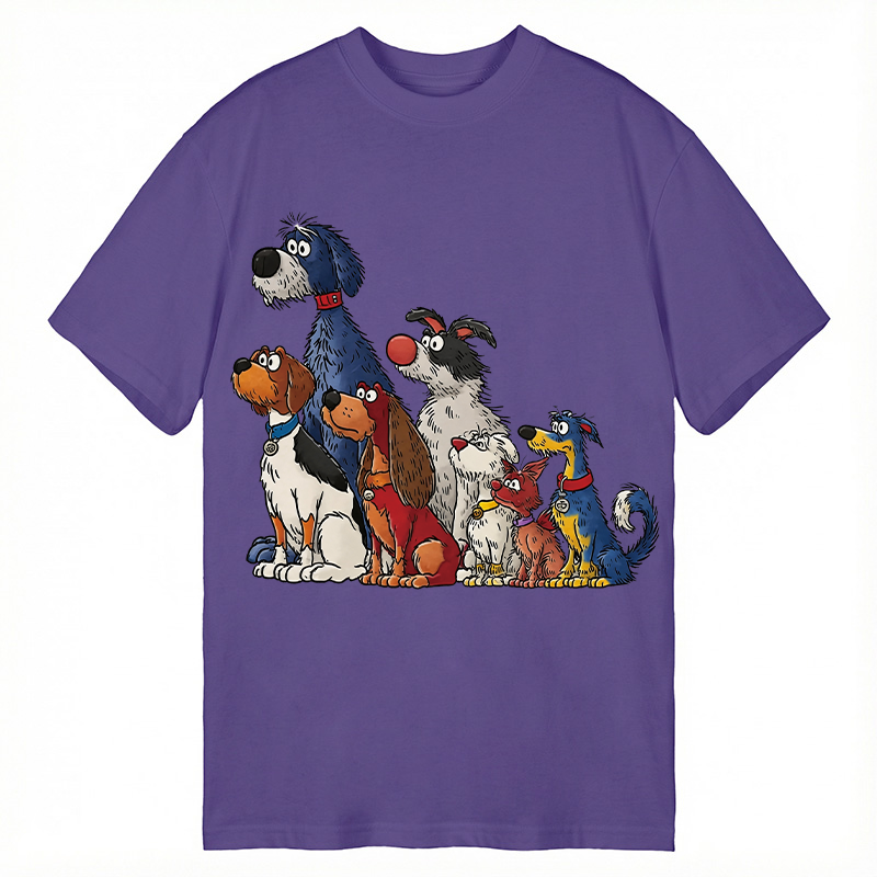 Modecanvas The Waiting Dog Art DTG Printing Classic T-Shirt-modecanvas