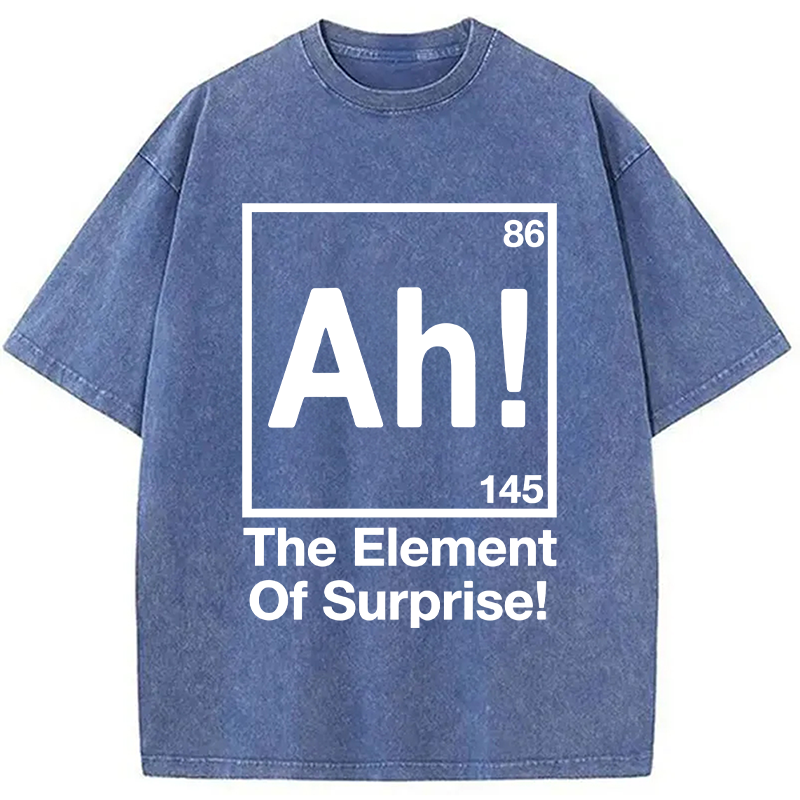 Modecanvas Ah Element Of Surprise DTG Printing Washed T-Shirt