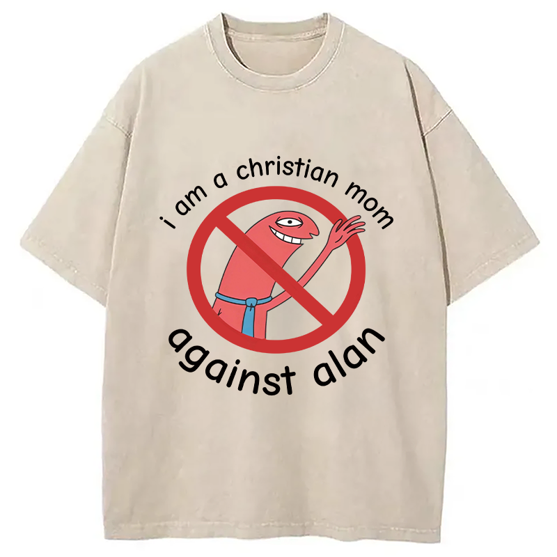 Modecanvas Funny Smiling Washed T-Shirt-modecanvas