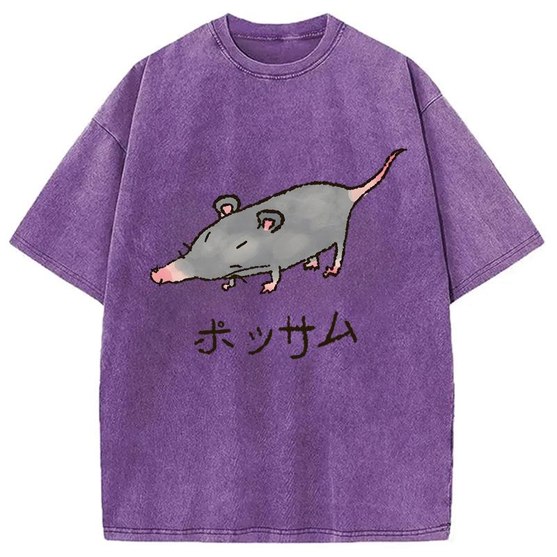 Modecanvas Possamu Rat Washed T-Shirt