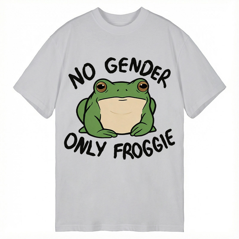 Modecanvas Funny Frog Declares Identity Freedom DTG Printing Classic T-Shirt-modecanvas