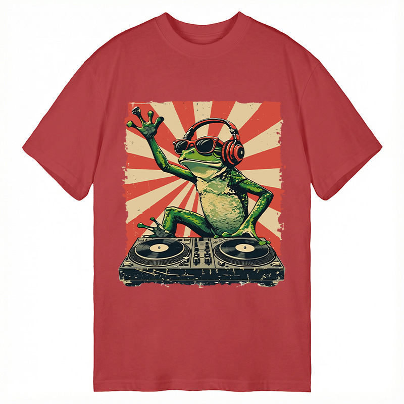 Modecanvas DJ Frog DTG Printing Classic T-Shirt-modecanvas