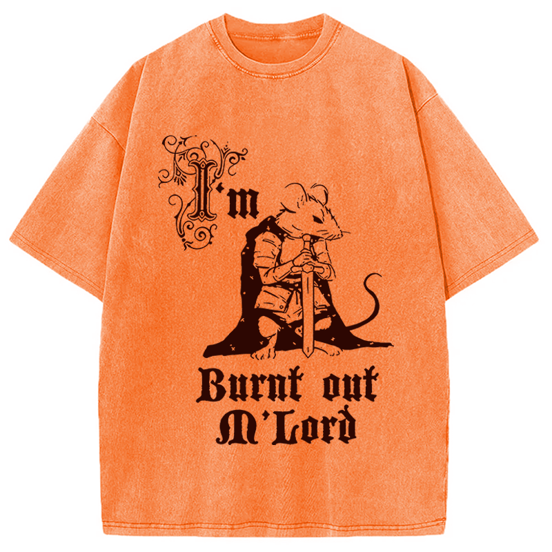Modecanvas Tired Mouse DTG Printing Washed T-Shirt