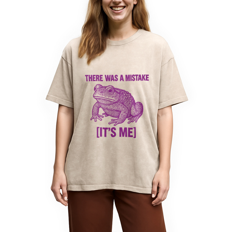 Modecanvas Mistake Frog Washed T-Shirt