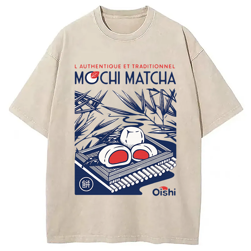 Modecanvas Mochi Matcha Oishi Market Washed T-Shirt
