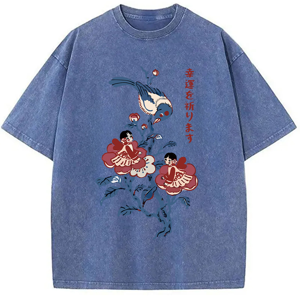 Modecanvas Best Of Luck Washed T-Shirt