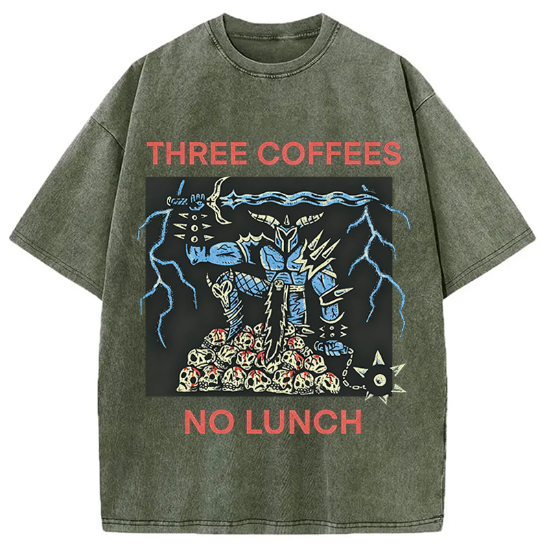 Modecanvas That Defeats Skeletons DTG Printing Washed T-Shirt