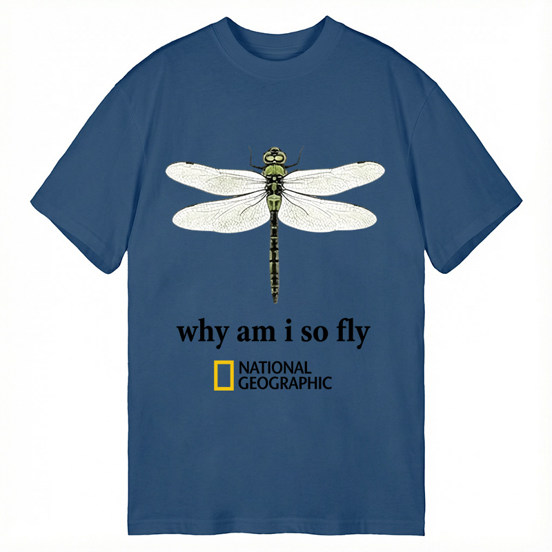 Modecanvas National Geographic Dragonfly DTG Printing Classic T-Shirt-modecanvas