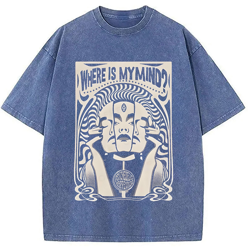 Modecanvas Where Is My Brain Washed T-Shirt-modecanvas