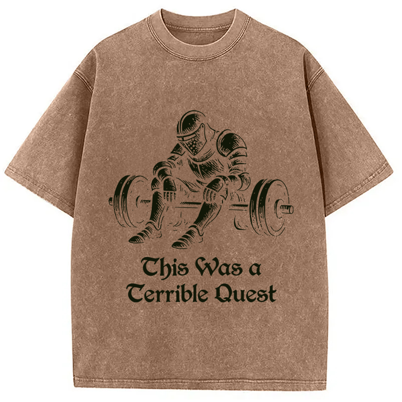 Modecanvas This Was a Terrible Quest DTG Printing Washed T-Shirt