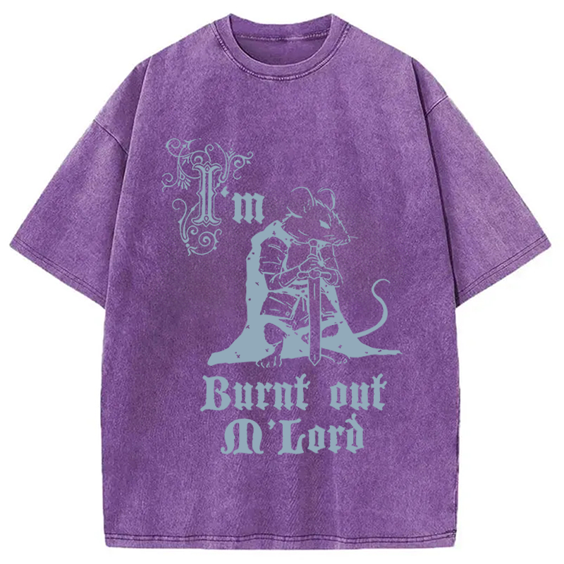 Modecanvas Tired Mouse DTG Printing Washed T-Shirt
