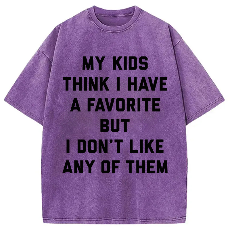 Modecanvas I Dont Like Any of them DTG Printing Washed T-Shirt