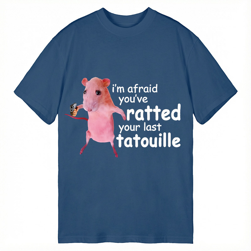 Modecanvas Funny Pink Rat Meme DTG Printing Classic T-Shirt-modecanvas
