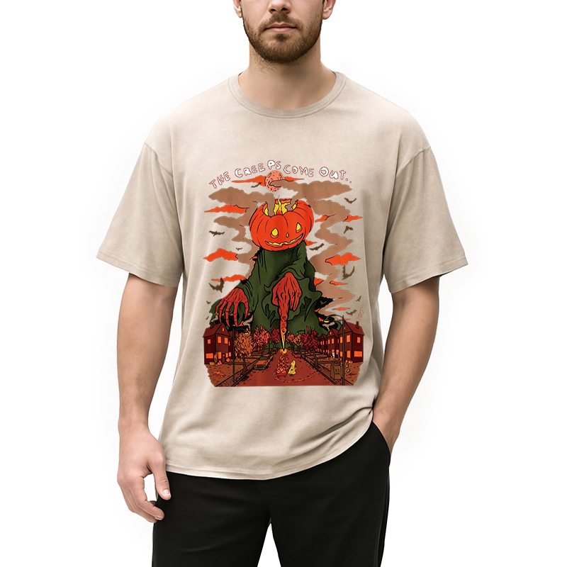 Modecanvas The Cree Ps Cime Out DTG Printing Washed T-Shirt