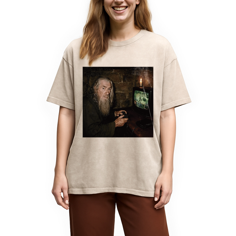 Modecanvas Gamer Wizard Washed T-Shirt