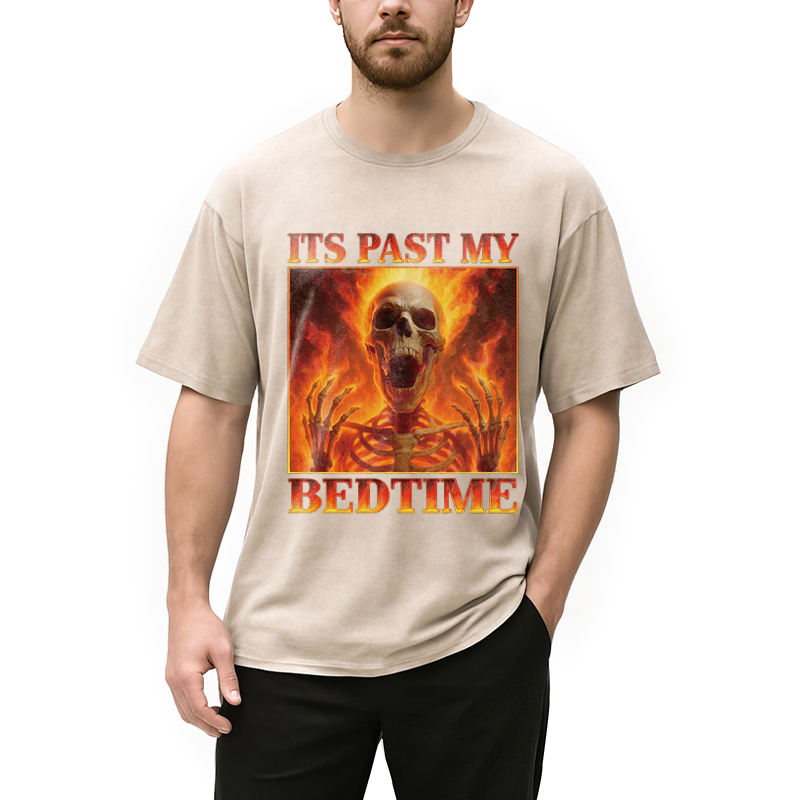 Modecanvas Its Past My Bedtime DTG Printing Washed T-Shirt
