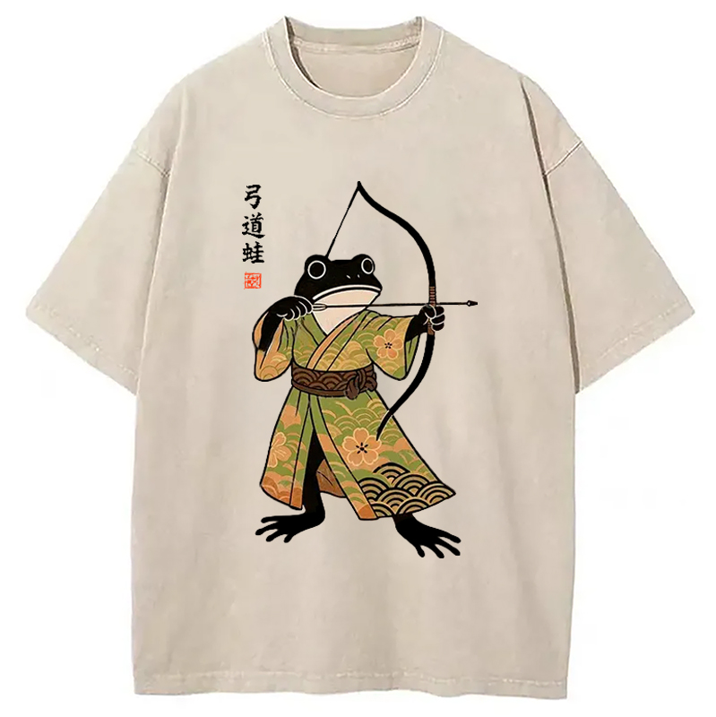 Modecanvas Frog Shooter Washed T-Shirt