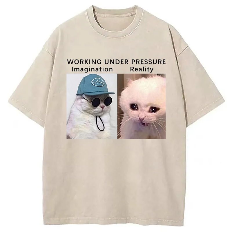 Modecanvas Working Under Pressure DTG Printing Washed T-Shirt