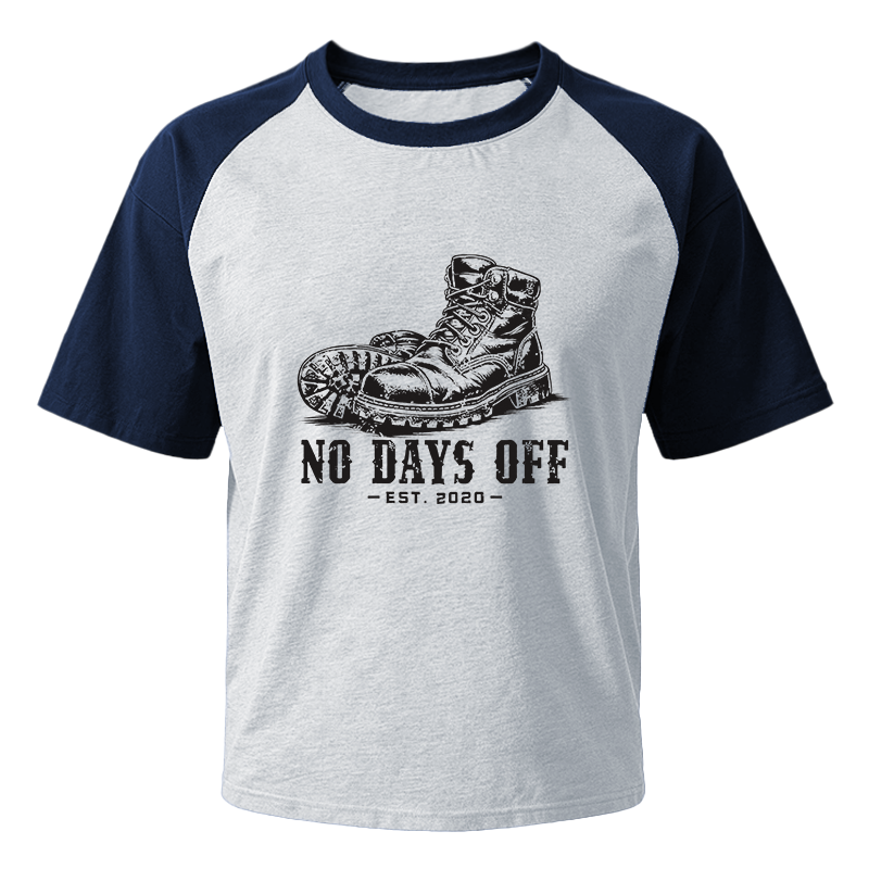 Modecanvas No Days Off Raglan T-Shirt