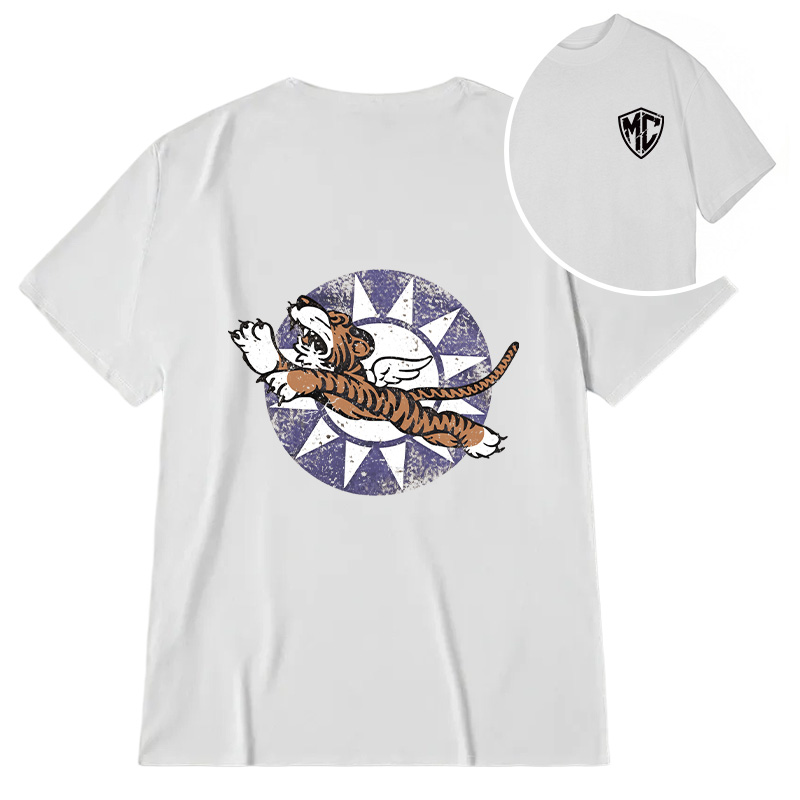 Modecanvas Flying Tigers DTG Printing Back Classic T-Shirt