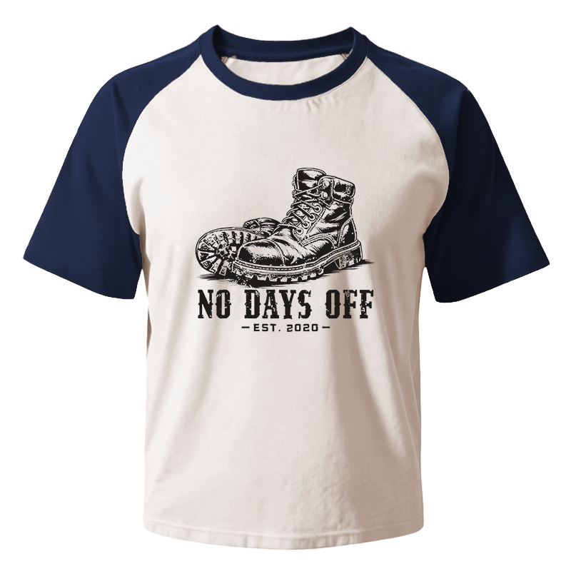 Modecanvas No Days Off Raglan T-Shirt