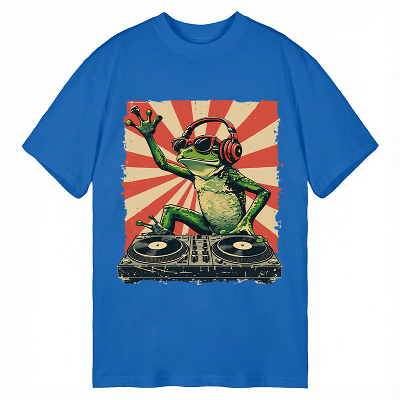 Modecanvas DJ Frog DTG Printing Classic T-Shirt-modecanvas