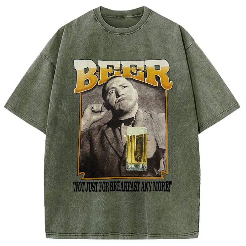 Modecanvas The Three Stooges BEER Breakfast Washed T-Shirt